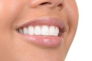 Closeup of healthy teeth and gums after soft tissue laser dentistry