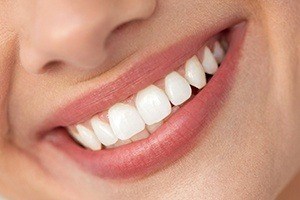 Closeup of healthy teeth and gums after soft tissue laser dentistry