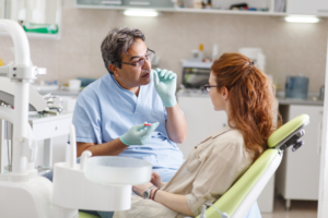 woman at dentist